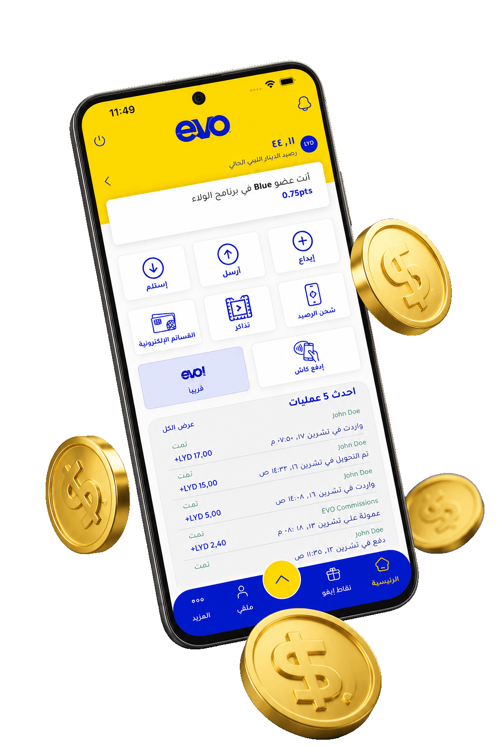 EVO Wallet digital services and card issuing visual