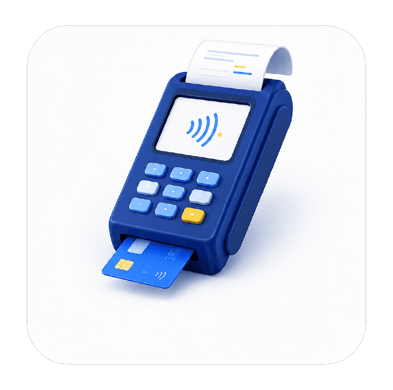 POS ATM and payment acceptance graphic for EVO solutions