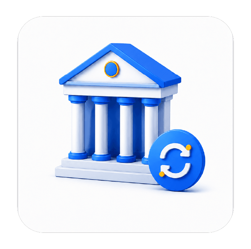 Core banking integration and system implementation graphic for EVO solutions